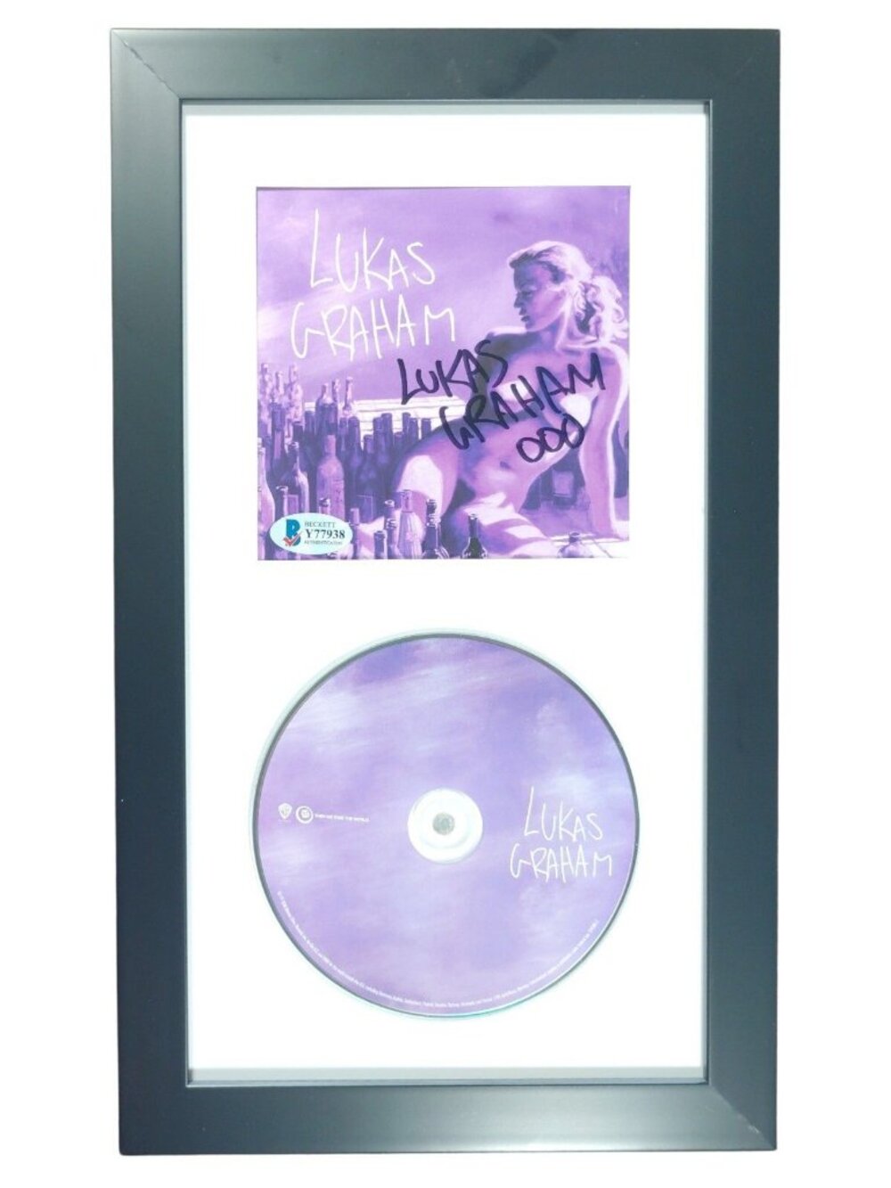 Lukas Graham Signed 3 Purple Album CD Framed Beckett BAS